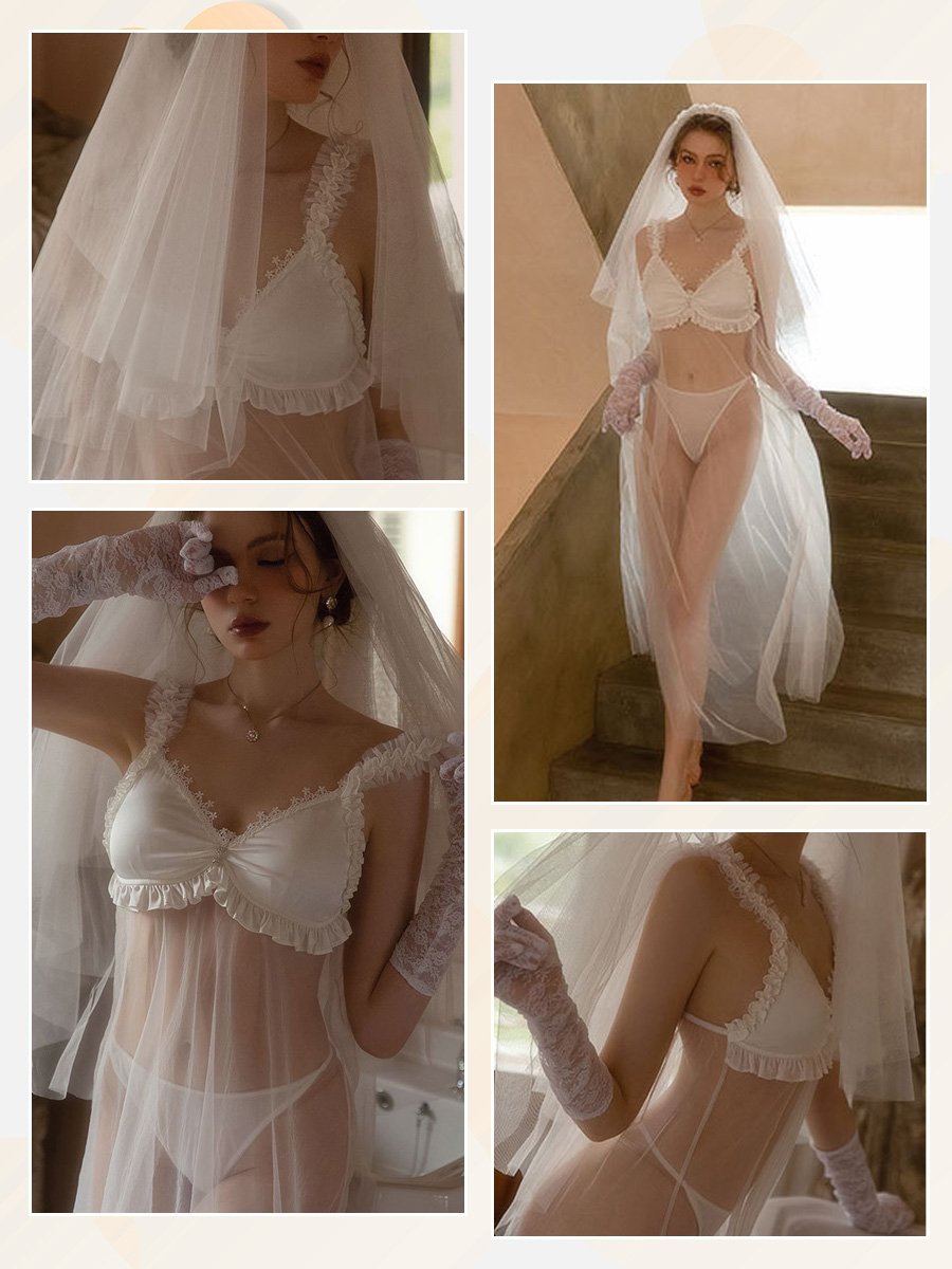 Sheer Mesh Bridal Nightgown – Aosig