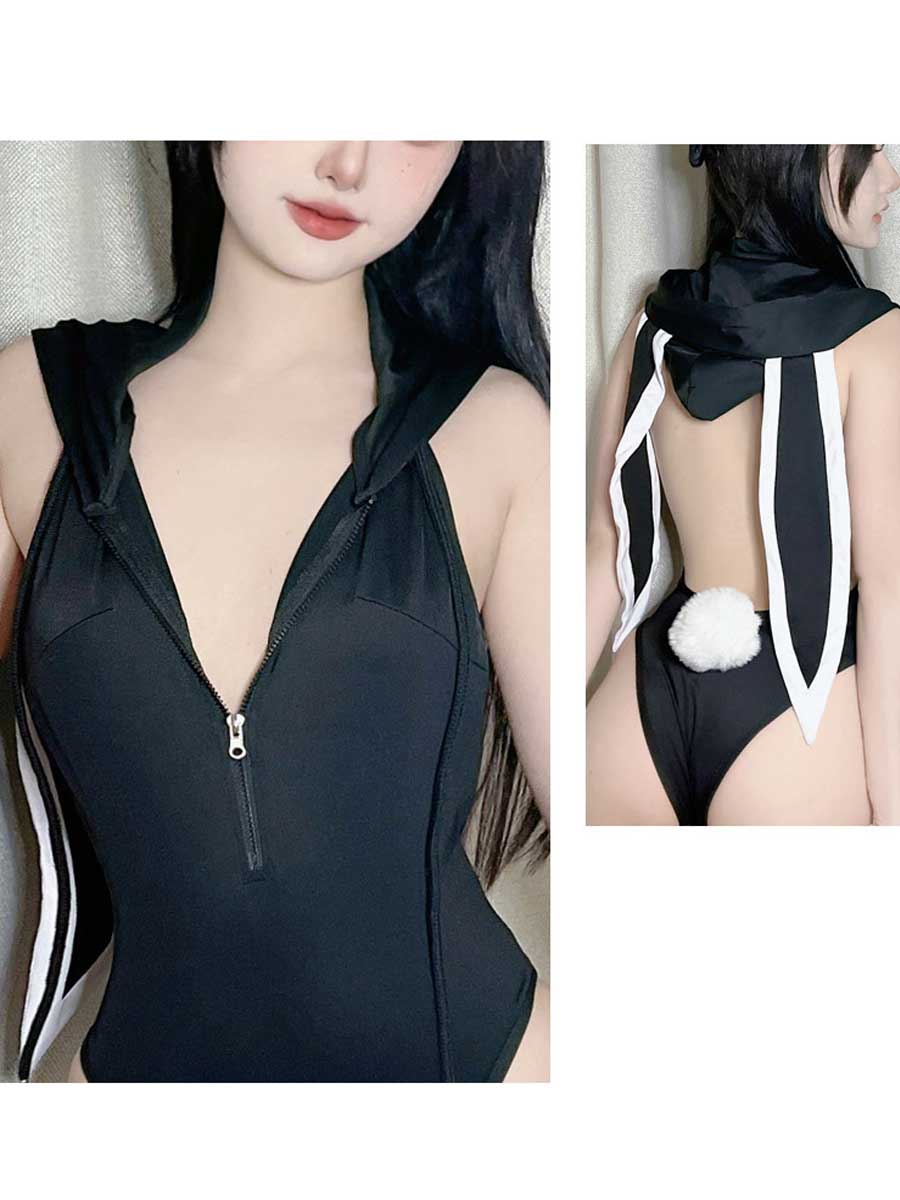 Bunny Costumes for Women Backless Bunny Girl Bodysuit Outfit