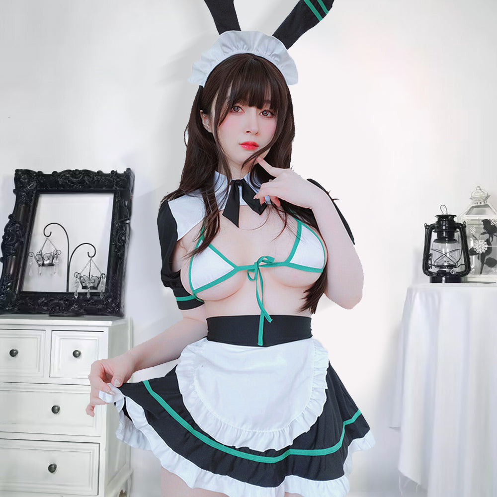 Bunny Maid Costume Anime Bunny Outfits Sassy Maid Cosplay Lingerie Set