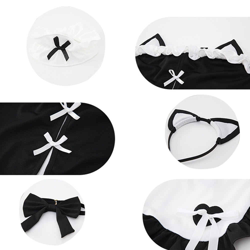 Cat Maid Lingerie Cute Kitten Anime Cosplay Costume With Bow Choker