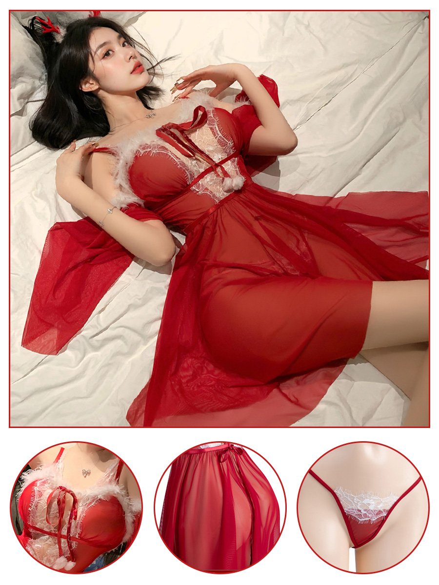 Christmas Flyaway Babydoll Dress