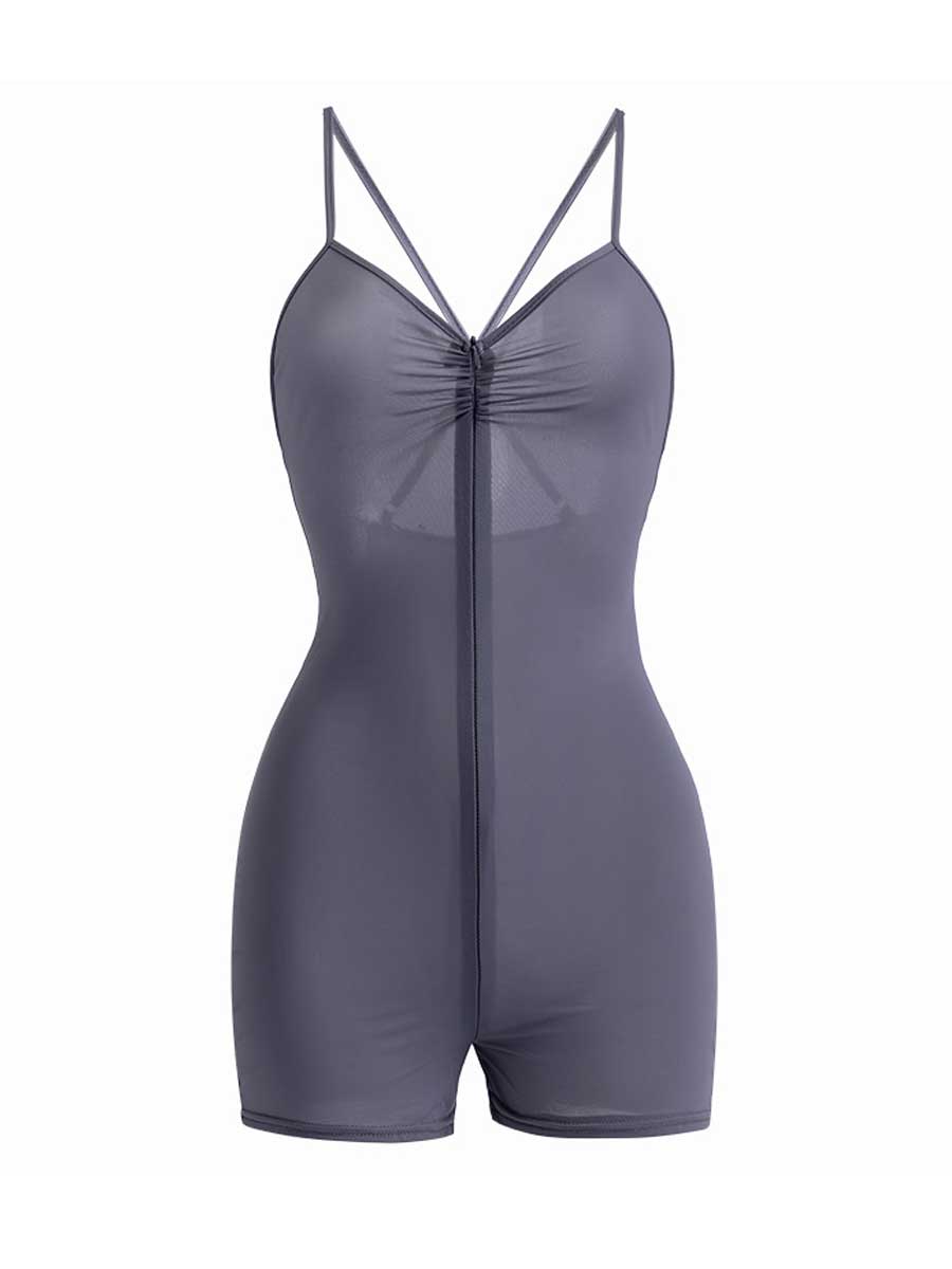 Tight Crotchless Gym Bodysuit