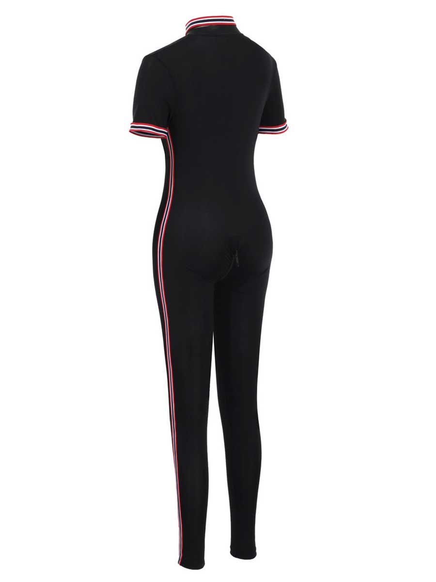Sheer Zip Up Crotch Jumpsuit