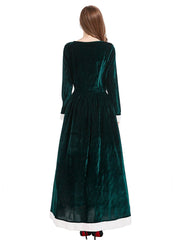 Velvet Mrs Claus Maxi Dress with Shawl