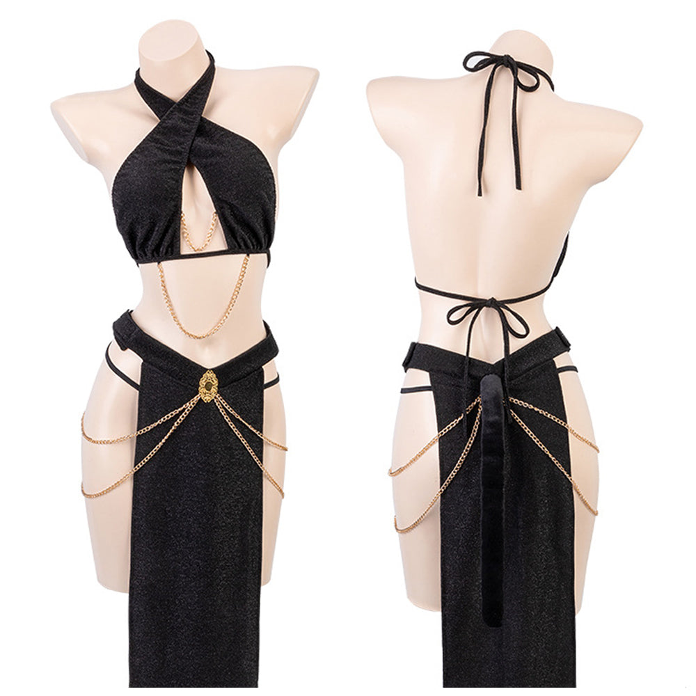 Cosplay Lingerie Set Glitter Cat Costume Anime Egyptian Anubis Mummy Lingerie