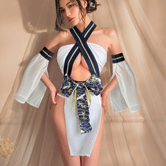 Kimono Lingerie Costume Japanese Anime Cosplay Underwear 4 Pieces Roleplay Outfits