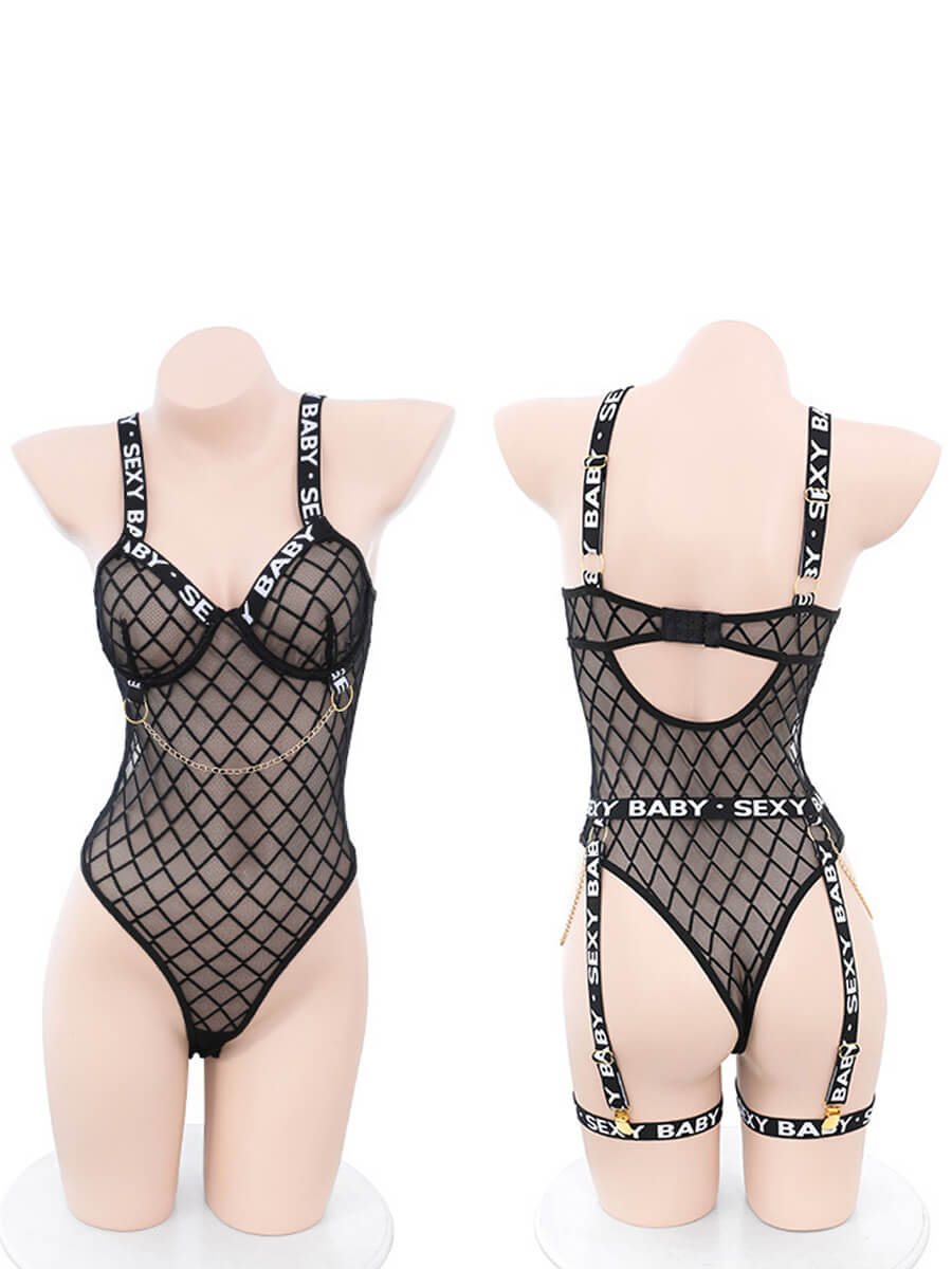 Snap Crotch Bandage Teddy Set