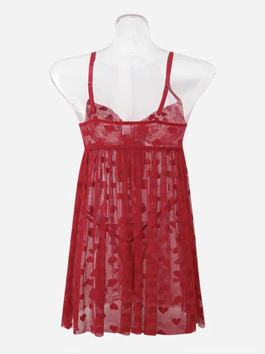 Tulle Bow Flyaway Babydoll Set