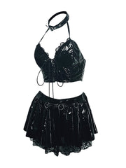 Animate Latex Misa Cosplay Outfit