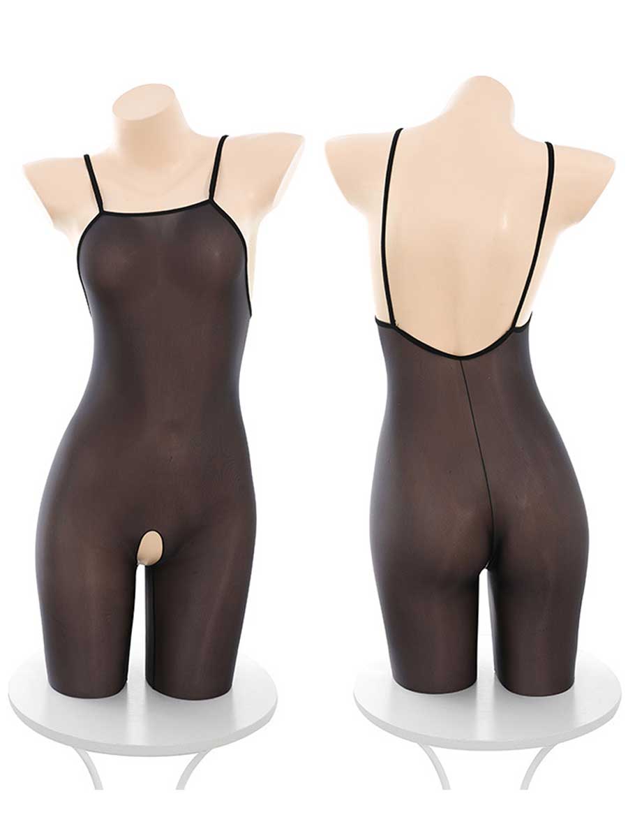 Nun Open Crotch Bodystocking Set
