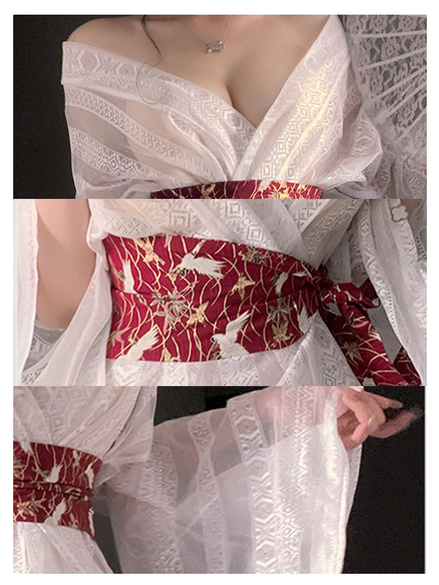 Sheer Kimono Lingerie Set