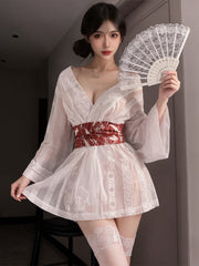 Sheer Kimono Lingerie Set