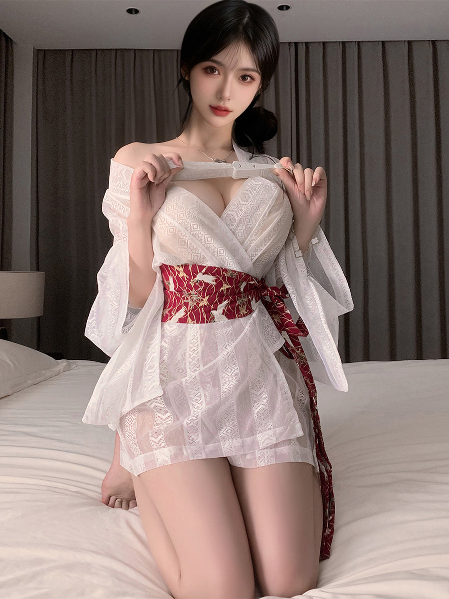 Sheer Kimono Lingerie Set