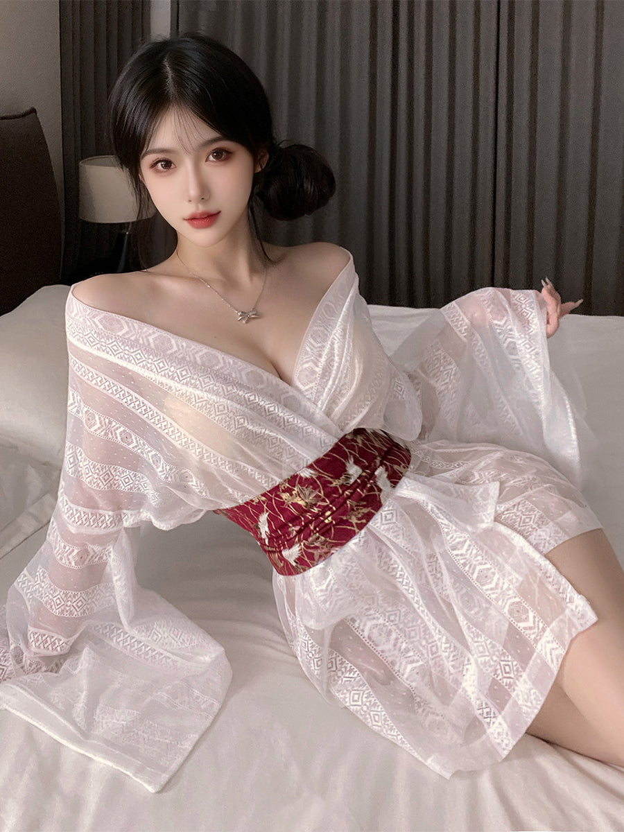Sheer Kimono Lingerie Set