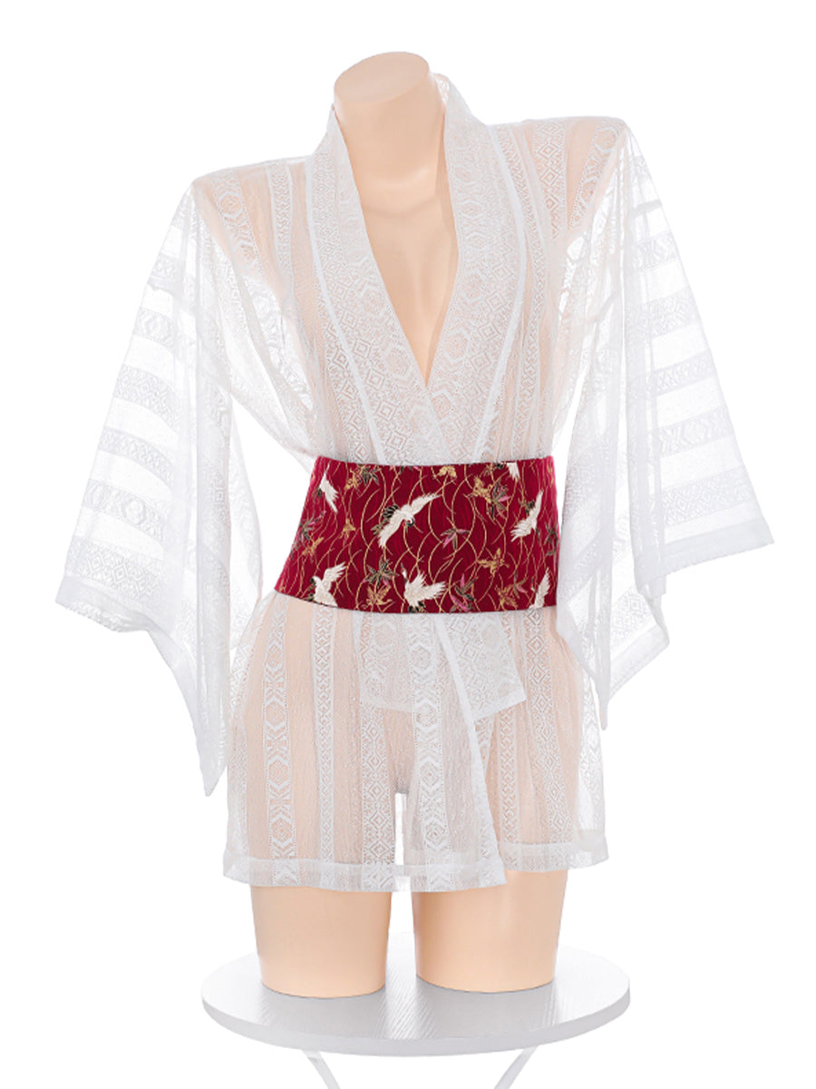 Sheer Kimono Lingerie Set