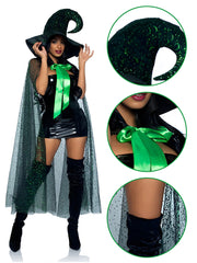 Latex Wicked Witch Dress with Cloak