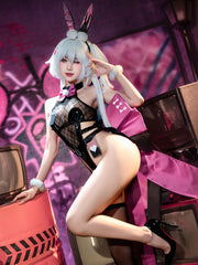 Pink & Black Bunny Cosplay Bodysuit