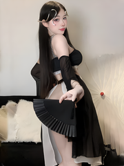 Chinese-Inspired Crop Top and Skirt