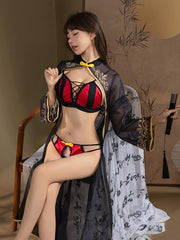 3-Piece Chinese Style Cosplay Lingerie
