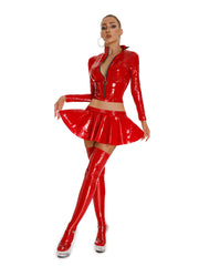 Shiny Latex Look Clubwear Outfit