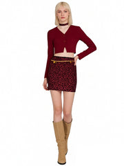 Midnight Villains Burgundy Leopard Oufit