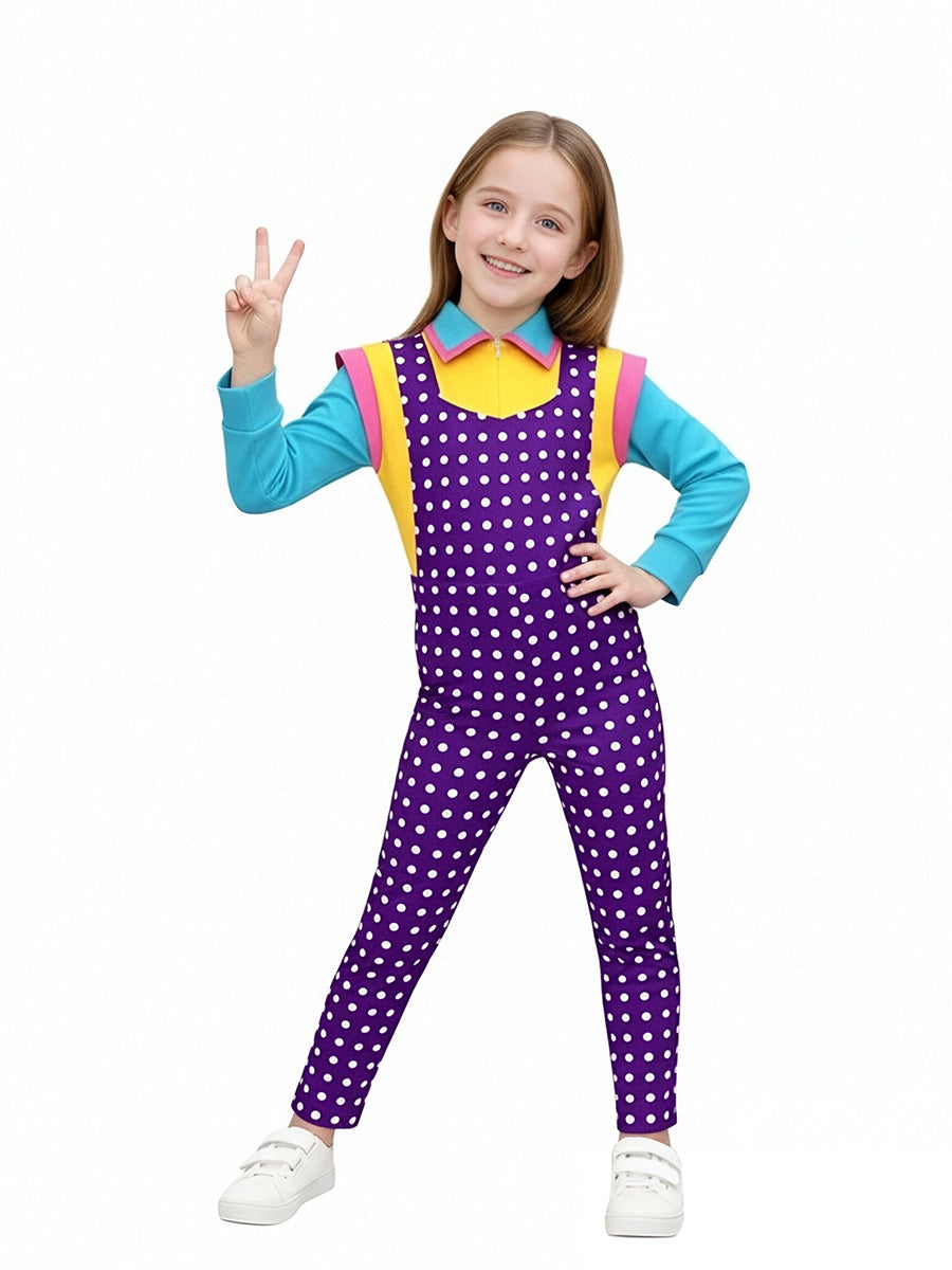 Kids Polka Dot Jumpsuit Costume