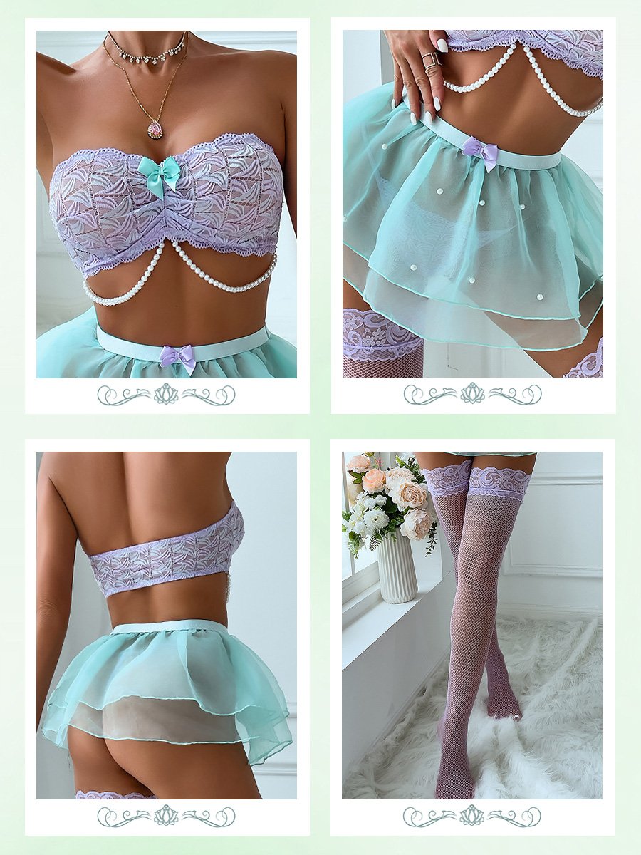 Pearl Strapless Bra and Panty Set