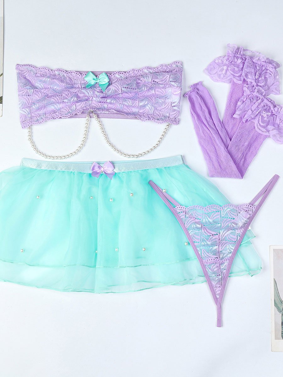 Pearl Strapless Bra and Panty Set