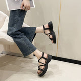 Riemchensandalen mit Plateau