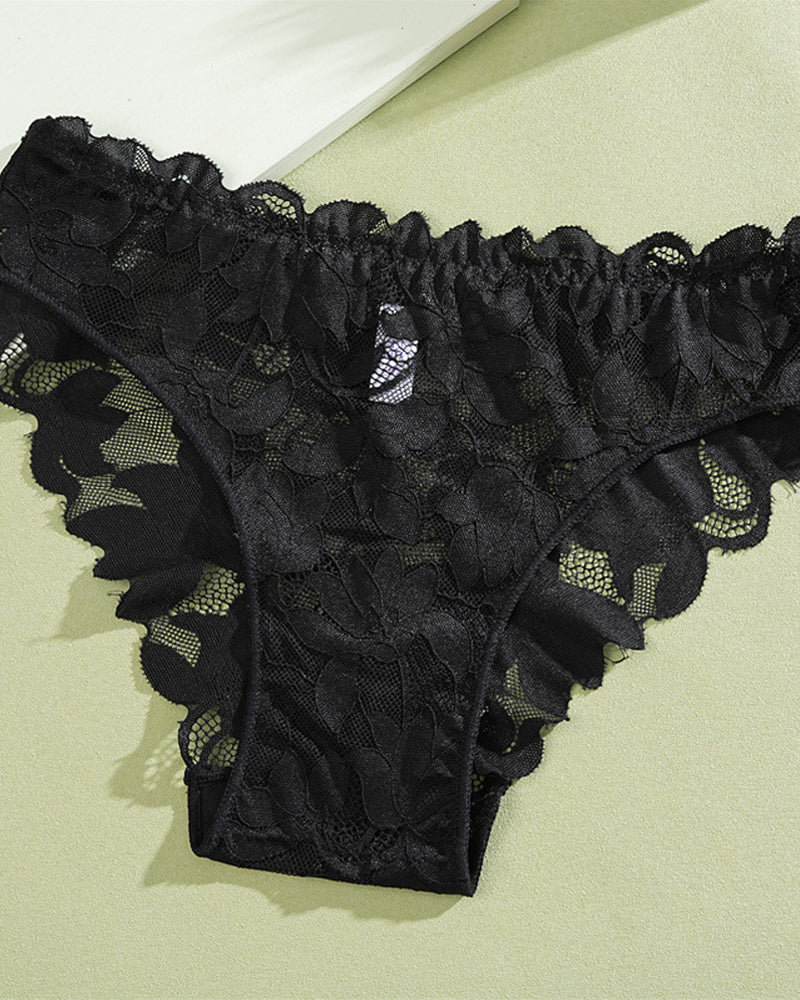 Women's Lace Floral Mesh Breathable Panties