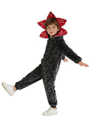 Scary Floral Fleece Hooded Jumpsuit
