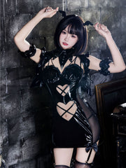 Wet Look Angel & Devil Cosplay Costume