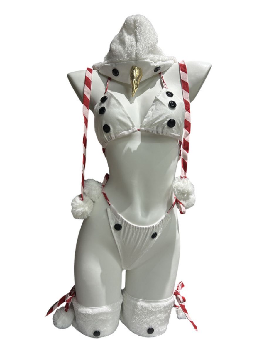 Playful Snowman Cosplay Lingerie Set