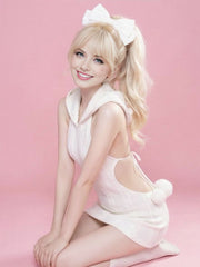 Cat Ears Cable Knit Hooded Dress