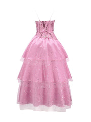 Pink Witch Sequins Top and Tulle Skirt