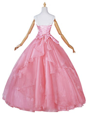 Pink Witch Tulle Strapless Dress