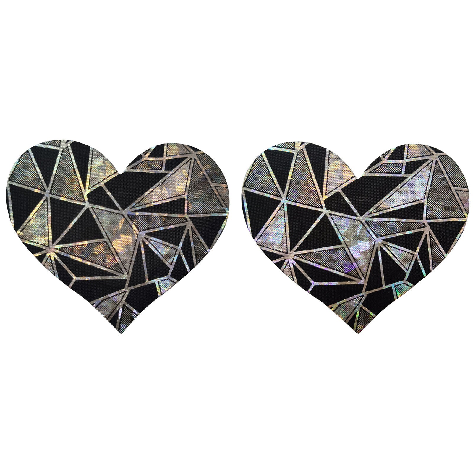 3 Pack Black Reflective Pasties Geometric Nippe Covers Pasties