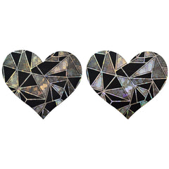 3 Pack Black Reflective Pasties Geometric Nippe Covers Pasties