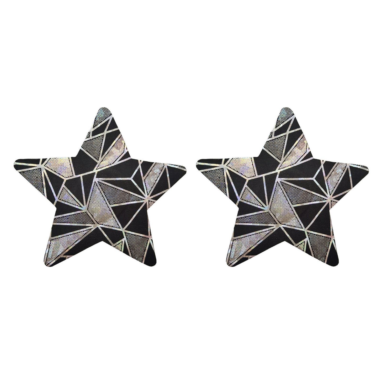 3 Pack Black Reflective Pasties Geometric Nippe Covers Pasties