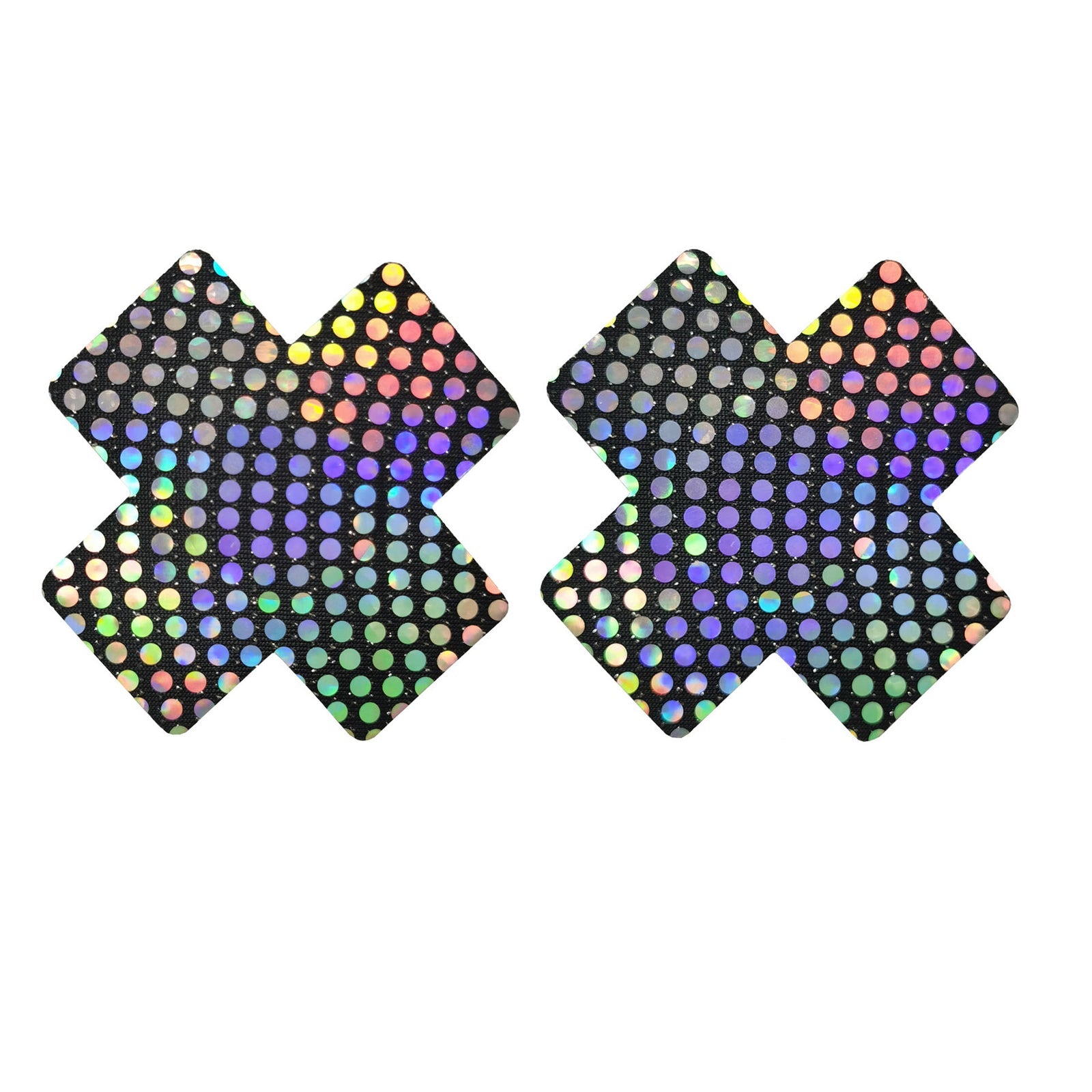 3 Pack Black Reflective Pasties Polka Dot Nippe Covers Pasties