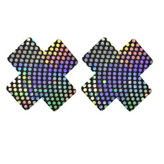 3 Pack Black Reflective Pasties Polka Dot Nippe Covers Pasties