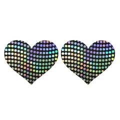 3 Pack Black Reflective Pasties Polka Dot Nippe Covers Pasties