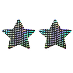 3 Pack Black Reflective Pasties Polka Dot Nippe Covers Pasties