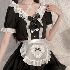 Anime Maid Cosplay Lingerie Japanese Lolita Dress Costume Maid Apron Outfit