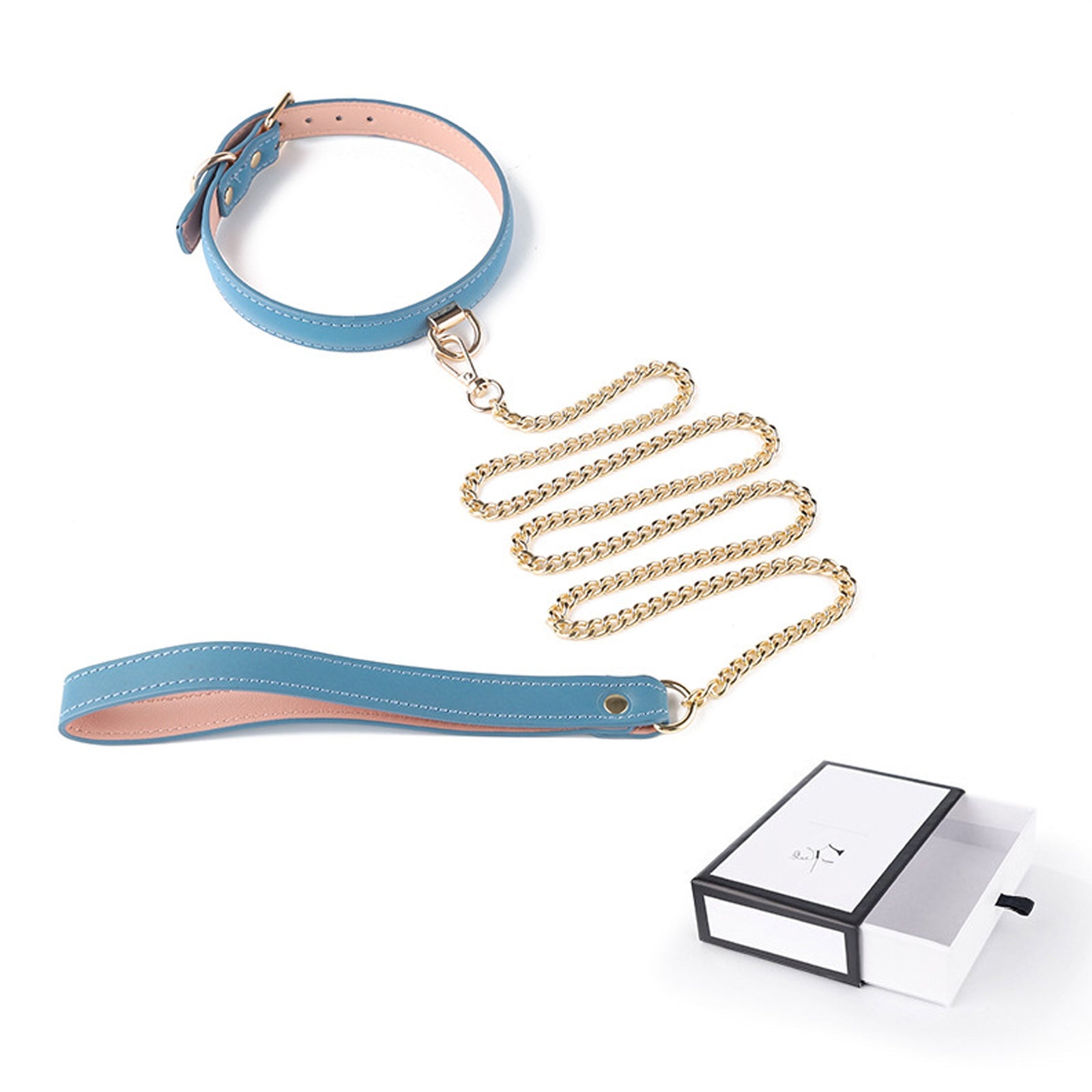 Chain Choker Leash Reflective Leather Gothic Necklace Nightclub Leash Belts Neck Accessories