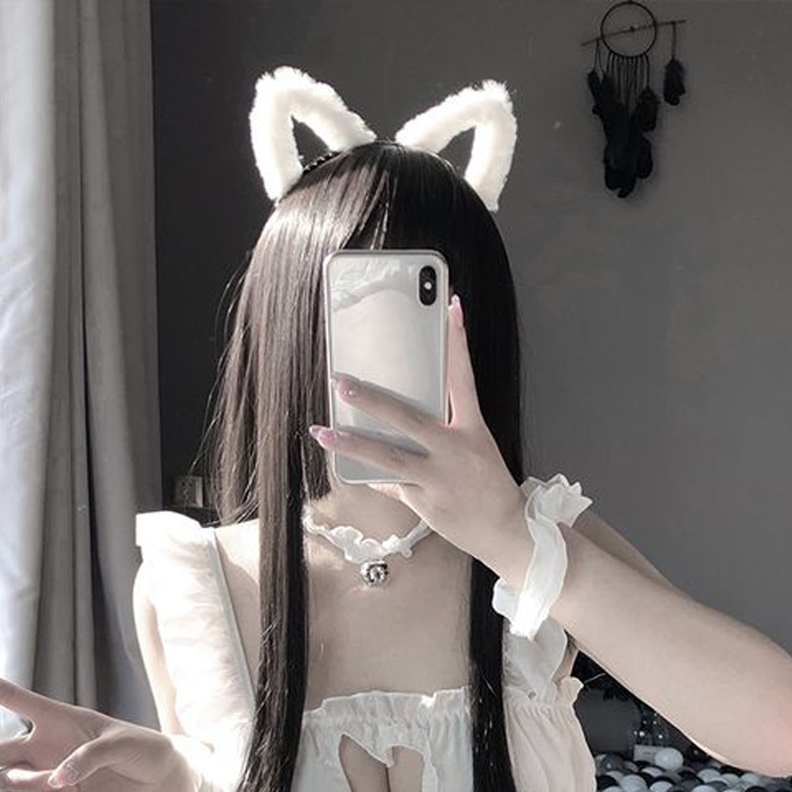 Neko Girl Headband Cat Ears Headpiece Cute Cat Cosplay Accessories