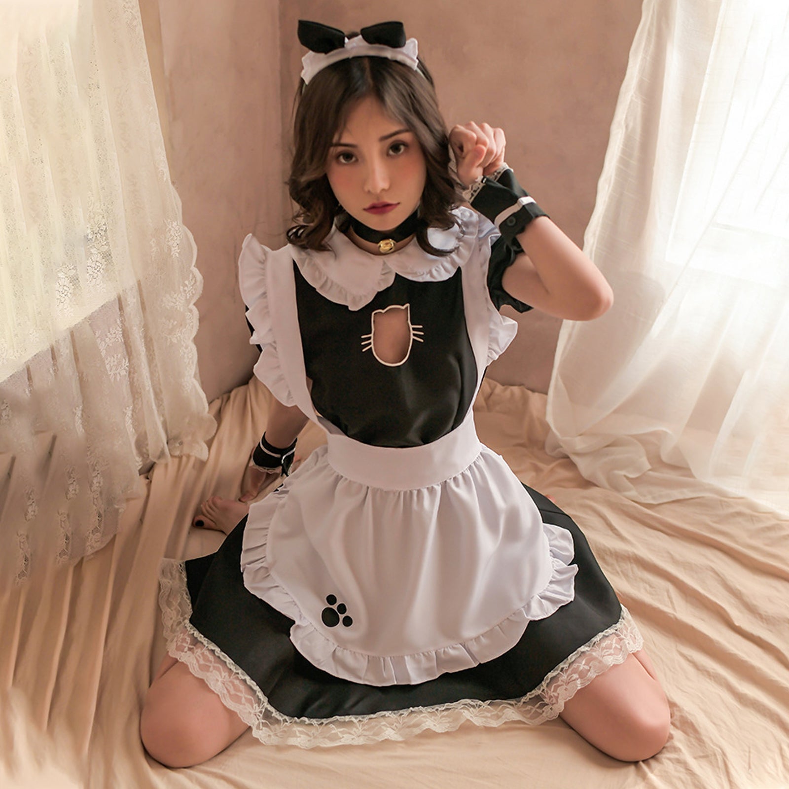 Neko Maid Cosplay Costume Cat Maid Outfit Cute Lolita Fancy Dress