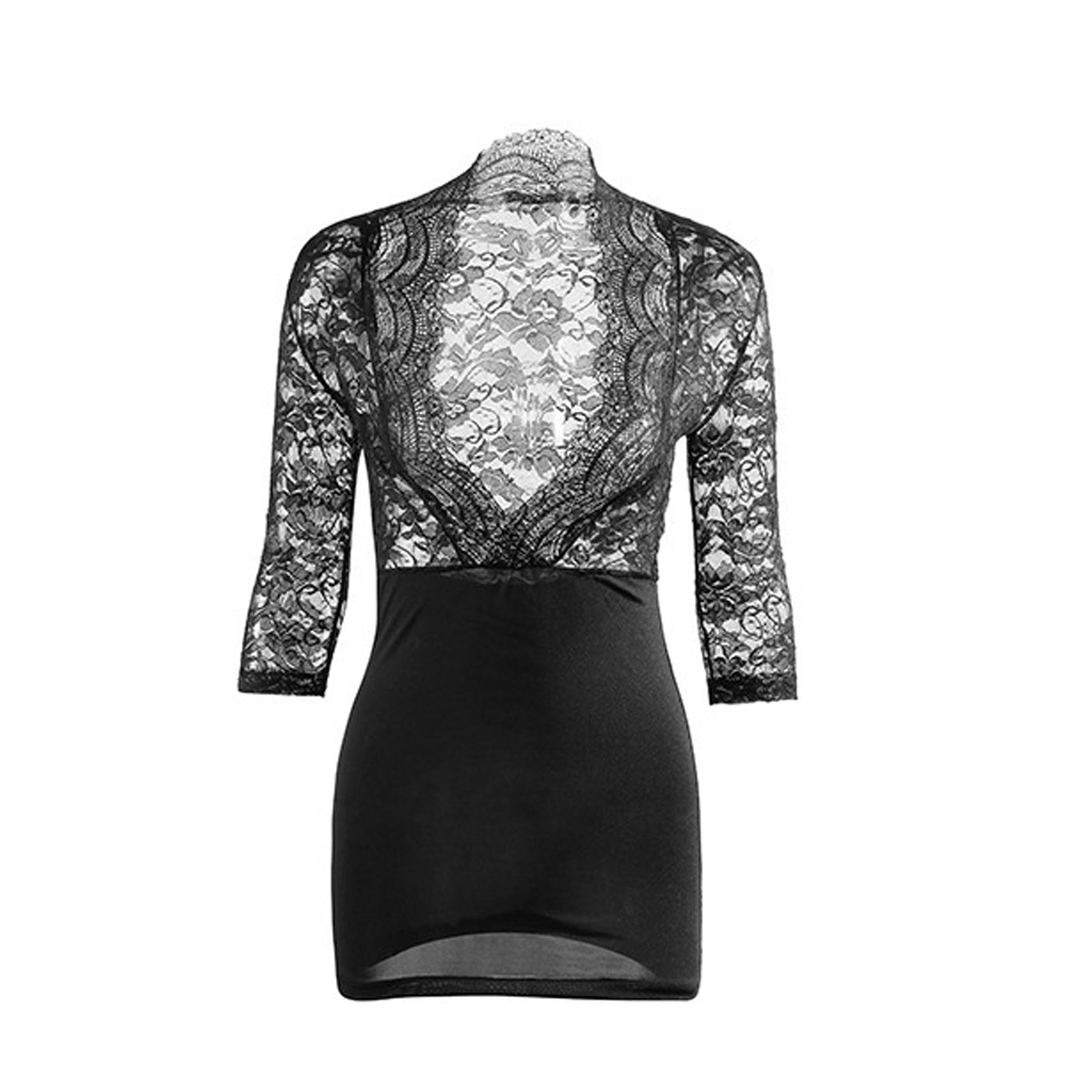 Plus Size Accountant Outfit Lace V Neck Bodycon Dress Teacher Cosplay Costume