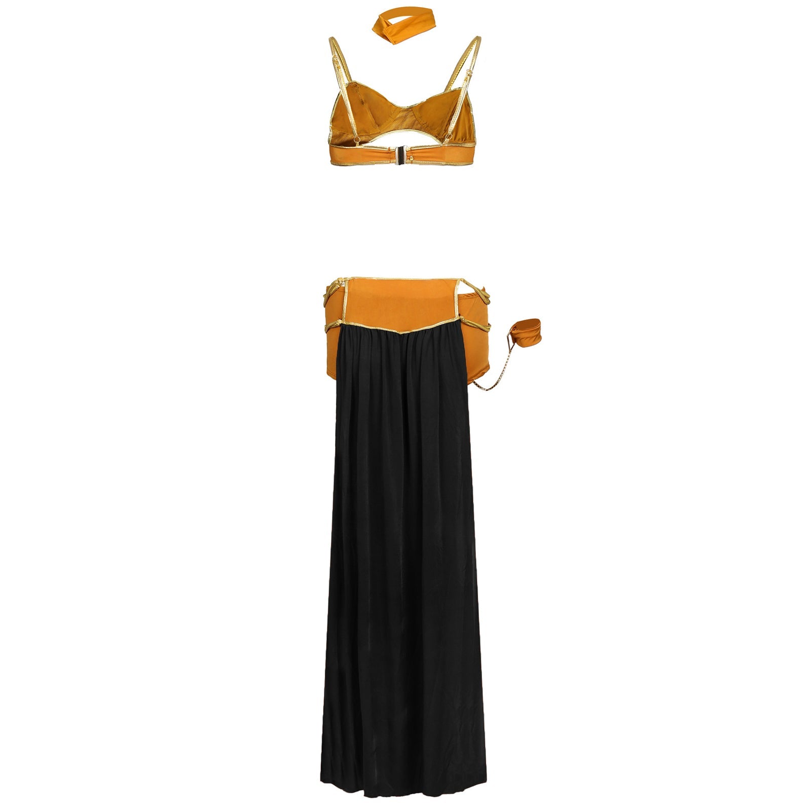 Plus Size Arabian Princess Costume Exotic Cosplay Lingerie High Slit Skirt Set