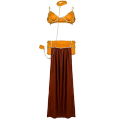 Plus Size Arabian Princess Costume Exotic Cosplay Lingerie High Slit Skirt Set